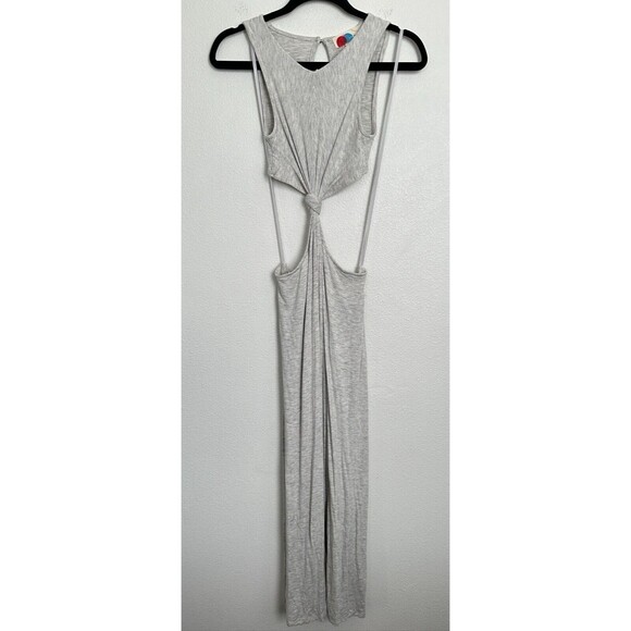 Free People Beach Twisted Open Back Full Length Jumpsuit Gray Women's XS NEW - Picture 2 of 10